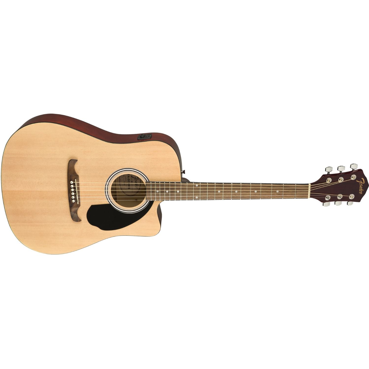 Fender Electro Acoustic Guitars Fender FA-125CE Dreadnought Cutaway Electro Acoustic Guitar #color_natural,type_bundle