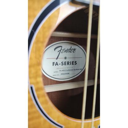 Fender Electro Acoustic Guitars Fender FA-345CE Auditorium Electro Acoustic Guitar - 3 Tone Tea Burst - Open Box