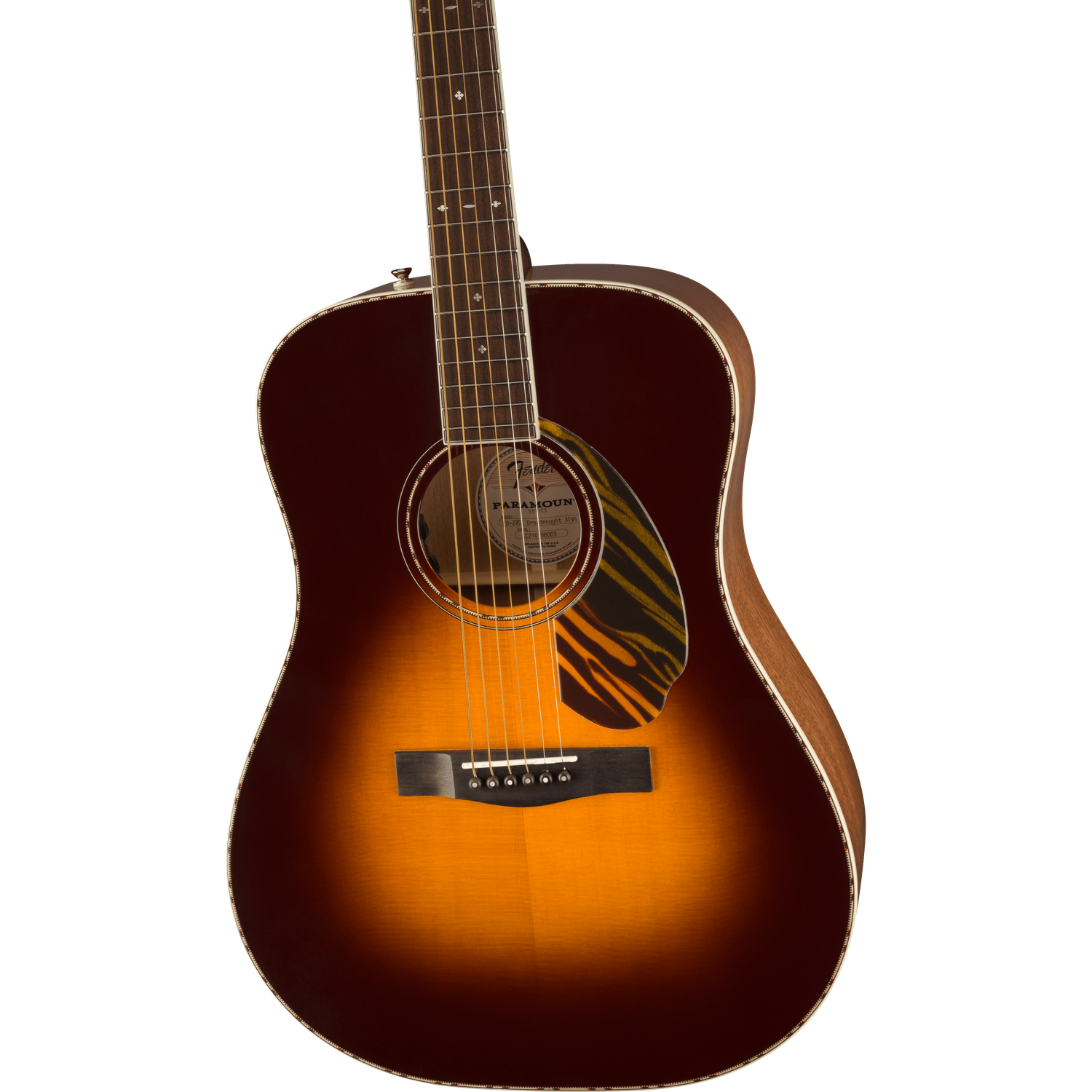 Fender Electro Acoustic Guitars Fender PD 220E Dreadnought Electro Acoustic Guitar with Case #color_3-tone-vintage-sunburst