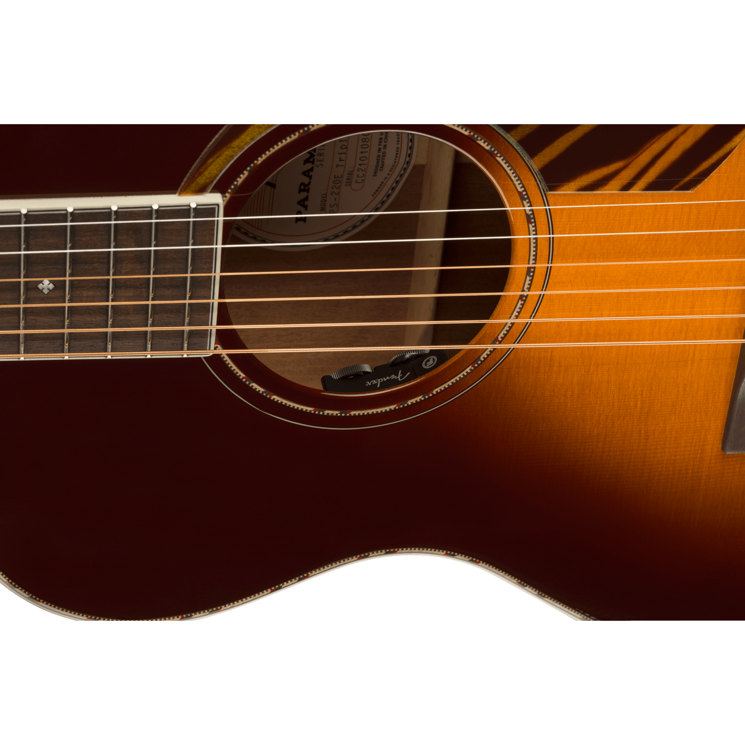 Fender Electro Acoustic Guitars Fender PD 220E Dreadnought Electro Acoustic Guitar with Case #color_3-tone-vintage-sunburst