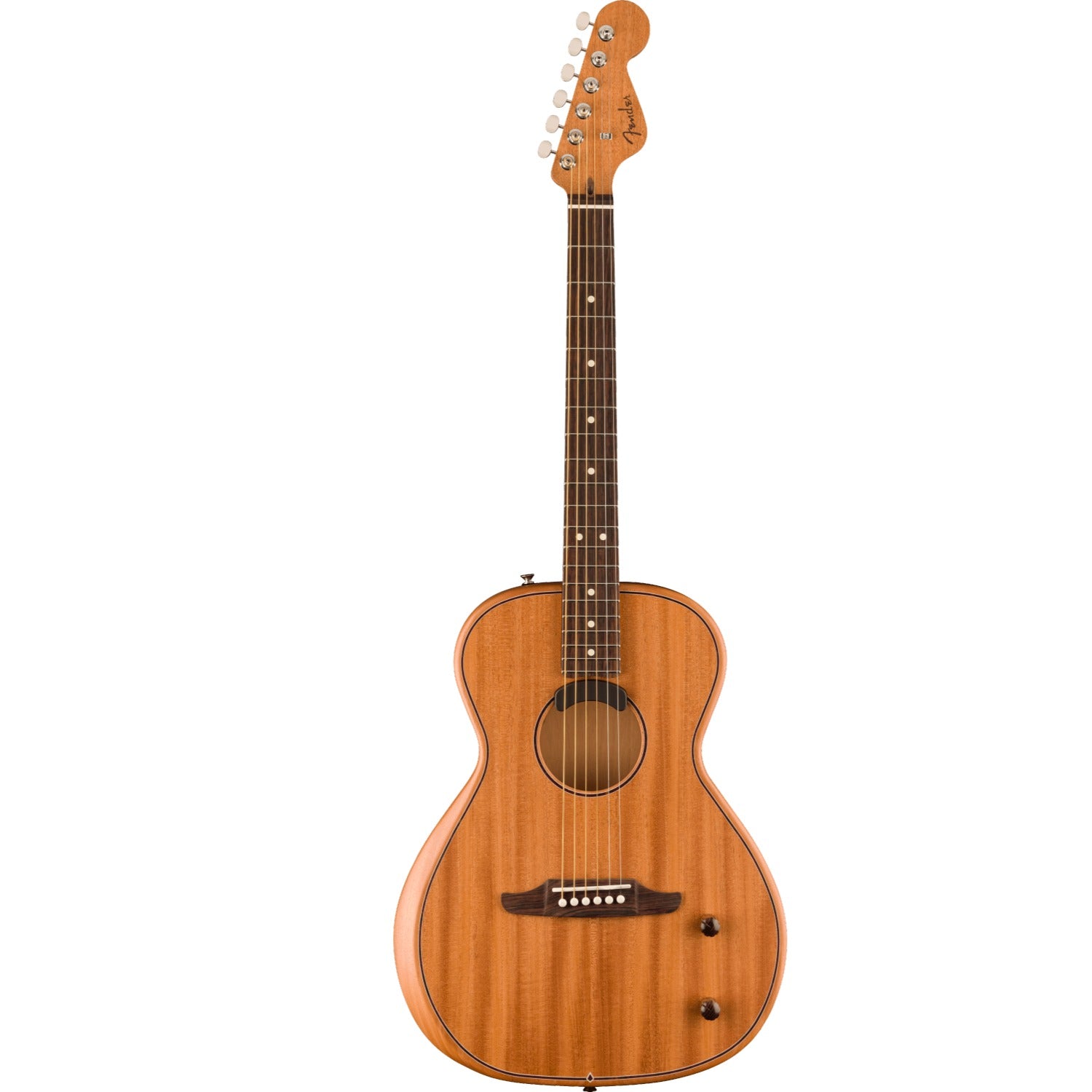 Fender Electro Acoustic Guitars Natural Fender Highway Series Parlor 6 String Electro Acoustic Guitar