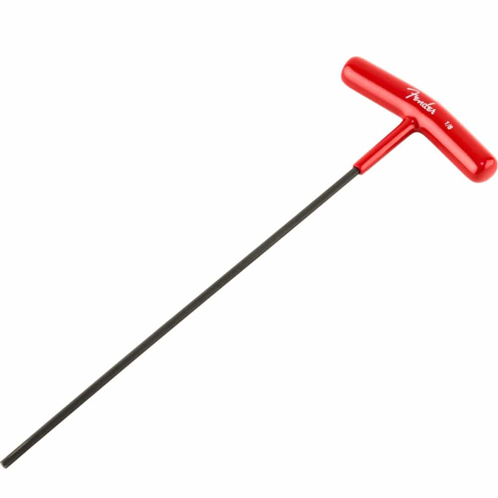 fender guitar accessories fender truss rod adjustment wrench t-style 1/8"- red