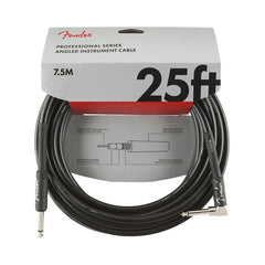 Fender Guitar Cables 25ft Fender Professional Series Straight to Right Angled Instrument Cable