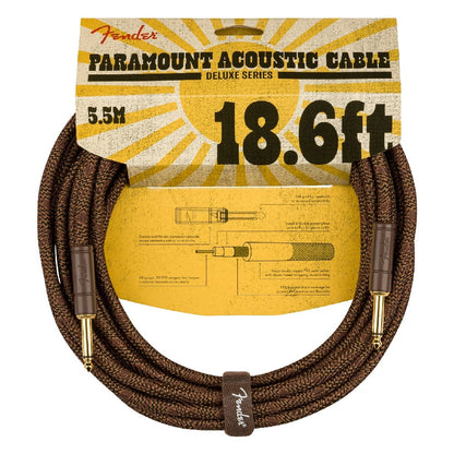 Fender Guitar Cables Brown / 18.6ft Fender Deluxe Series Paramount Acoustic Instrument Cables