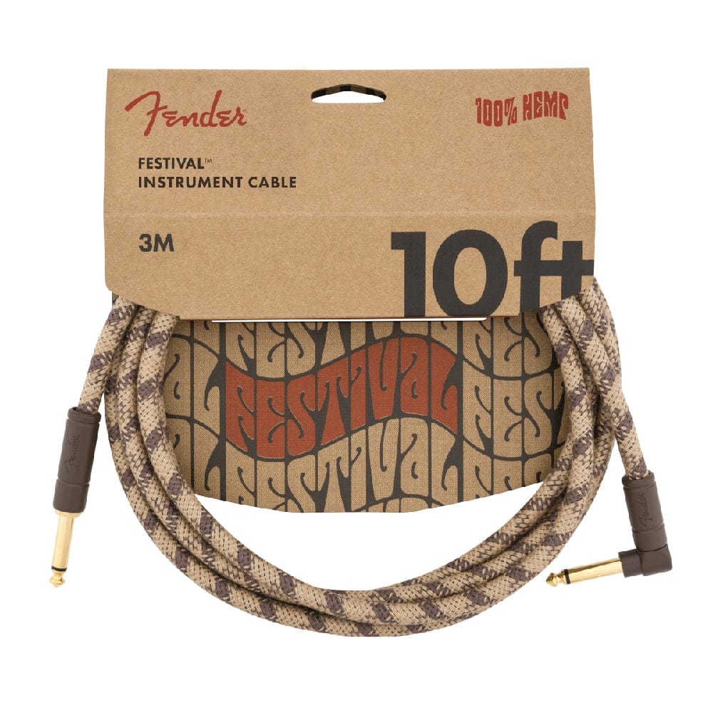 fender guitar cables brown stripe fender 10ft angled festival hemp instrument cables 