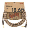 Fender Guitar Cables Brown Stripe Fender 18.6ft Festival Hemp Instrument Cables