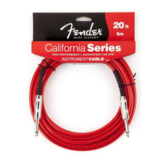 Fender Guitar Cables Candy Apple Red Fender California Series 20ft Instrument Cable