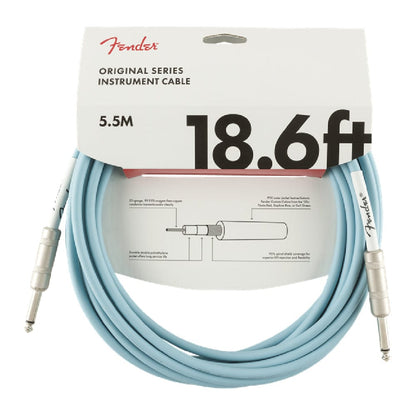 fender guitar cables daphne blue fender original series instrument cable - 18.6ft #color_daphne-blue