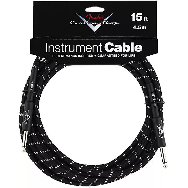 Fender Guitar Cables Fender Custom Shop Performance Series Cable, 15' - Black Tweed Instrument Cable