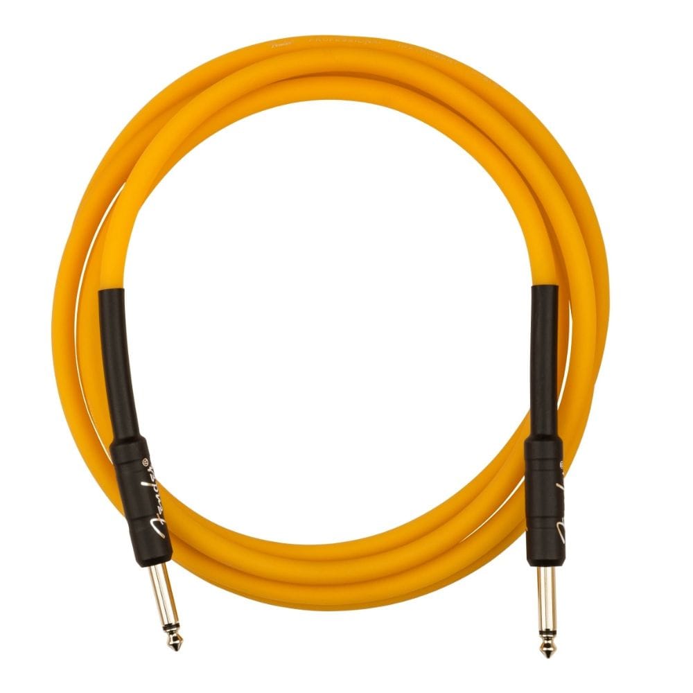 fender guitar cables fender professional series glow in the dark cables   #color_orange