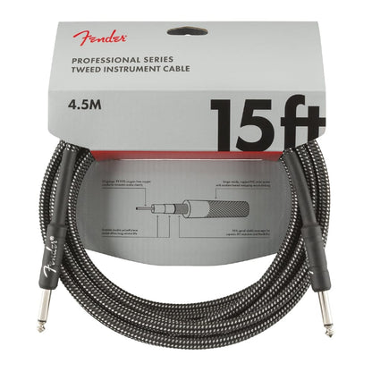 fender guitar cables gray tweed fender professional series 0990820064 15ft instrument cable    