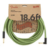 Fender Guitar Cables Green Fender 18.6ft Festival Hemp Instrument Cables