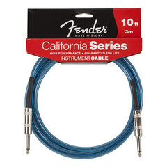 Fender Guitar Cables Lake Placid Blue Fender California Series 10ft Instrument Cable