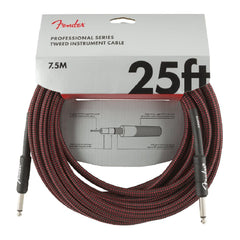 Fender Guitar Cables Red Tweed Fender Professional Series 25ft Instrument Cable