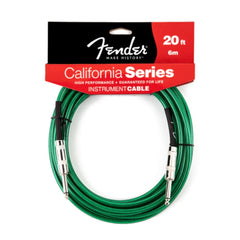 Fender Guitar Cables Surf Green Fender California Series 20ft Instrument Cable