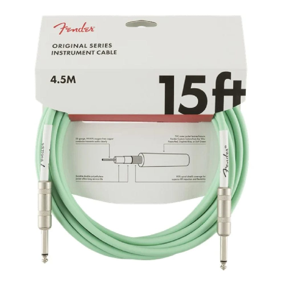 Fender Guitar Cables Surf Green Fender Original Series Instrument Cable - 15ft