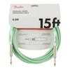 Fender Guitar Cables Surf Green Fender Original Series Instrument Cable - 15ft