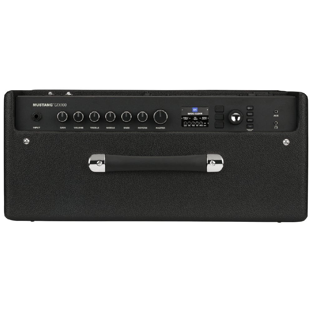 Fender Guitar Combo Amplifiers Black Fender Mustang GTX-100 Electric Guitar Combo Amplifier