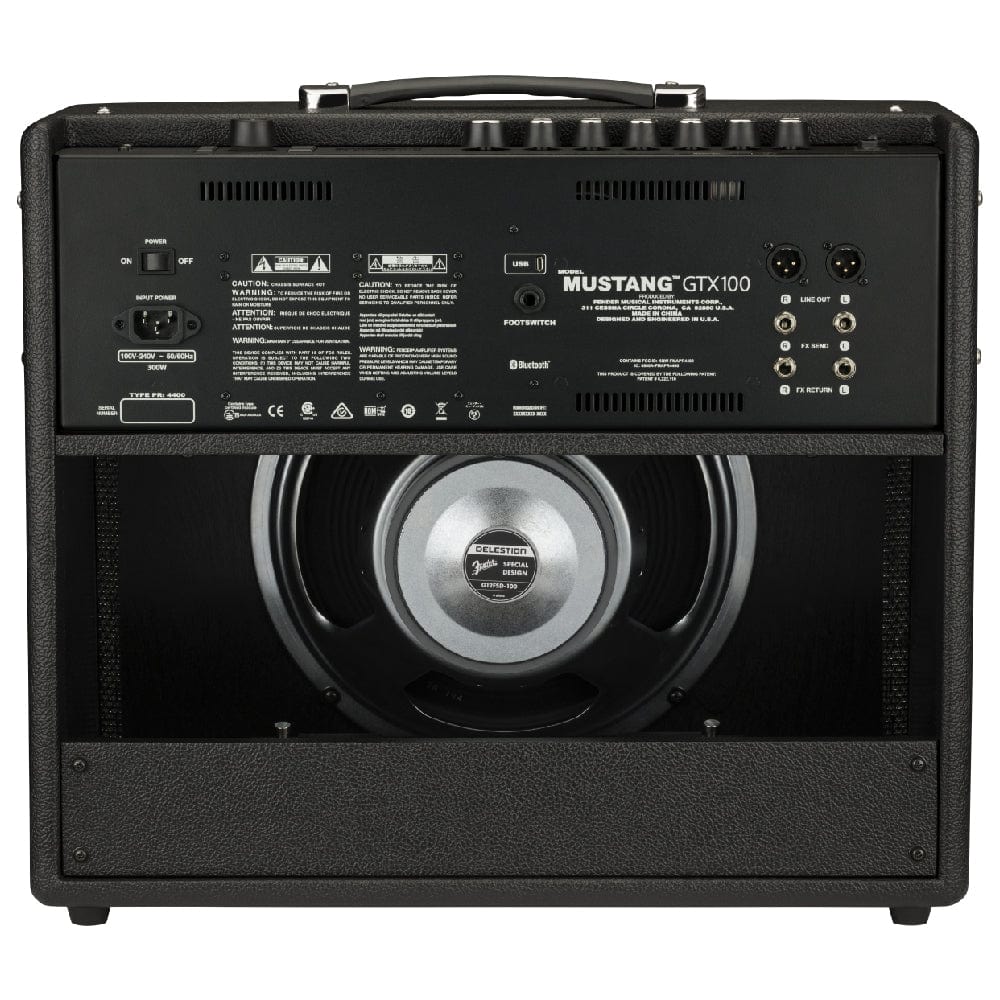 Fender Guitar Combo Amplifiers Black Fender Mustang GTX-100 Electric Guitar Combo Amplifier