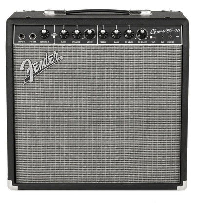 fender guitar combo amplifiers fender champion 40 watts guitar combo amplifier with cable, polishing cloth & e-book