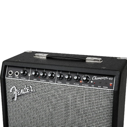 fender guitar combo amplifiers fender champion 40 watts guitar combo amplifier with cable, polishing cloth & e-book