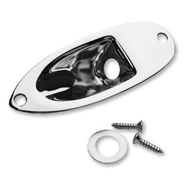 fender guitar parts fender stratocaster jack ferrule  (chrome)