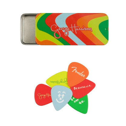 fender guitar picks fender george harrison rocky collection pick tin - pack of 6
