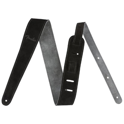 fender guitar straps black and gray fender 2" reversible suede strap    