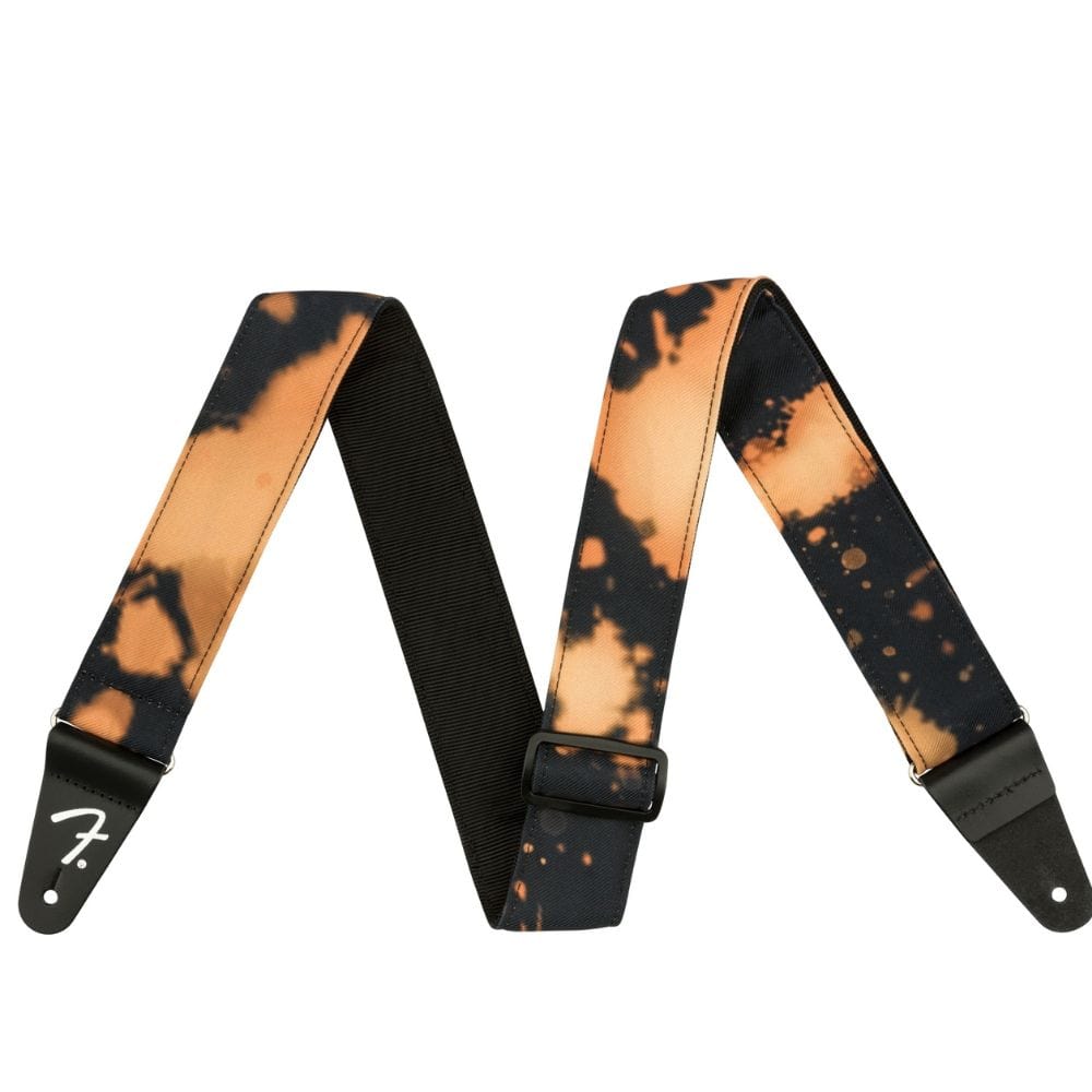 fender guitar straps black fender tie dye acid wash electric guitar straps   #color_black