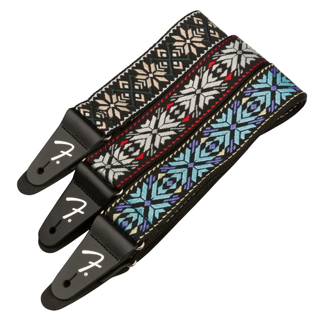 fender guitar straps fender 2" pasadena woven guitar strap    #color_red-snowflake