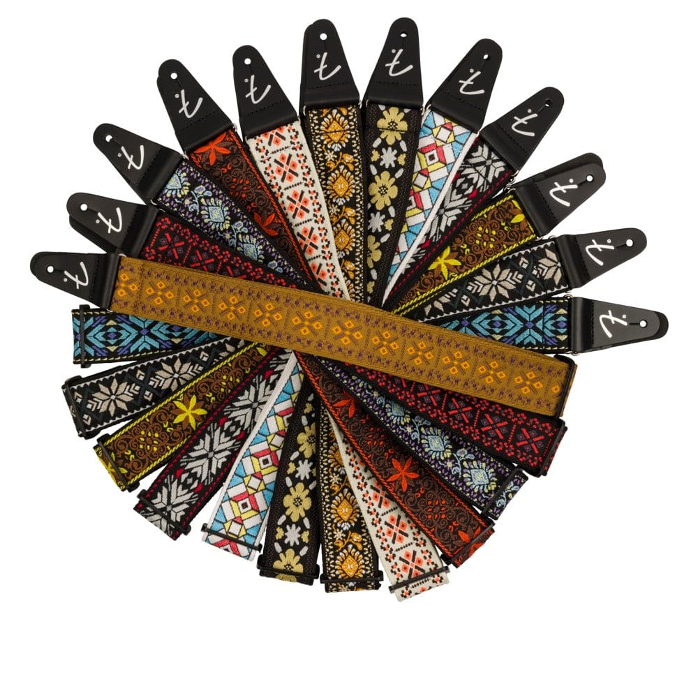 fender guitar straps fender 2" pasadena woven guitar strap    #color_yellow-wallflower