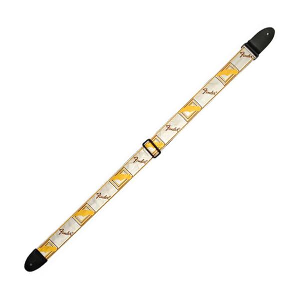 Fender Guitar Straps Fender 2inch Monogrammed Straps - White/Brown/Yellow