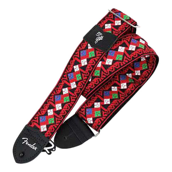 fender guitar straps fender eric johnson rat pack signature strap - red