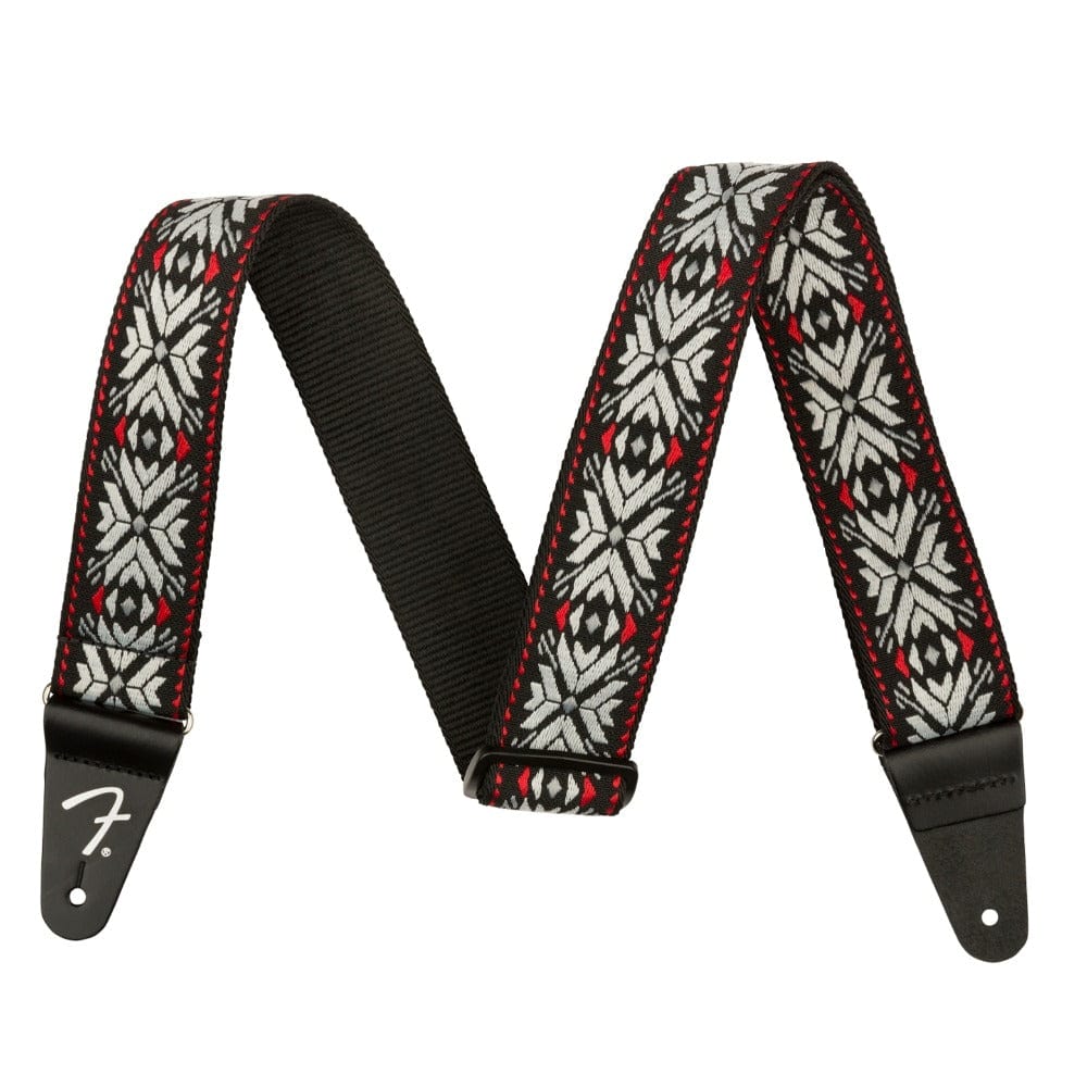 fender guitar straps red snowflake fender 2" pasadena woven guitar strap    #color_red-snowflake