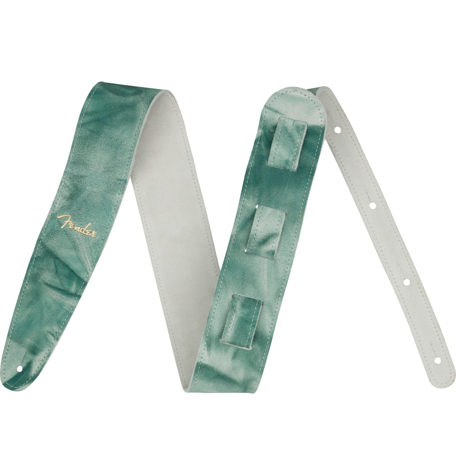 Fender Guitar Straps Sage Green Fender Tie Dye Leather Guitar Straps