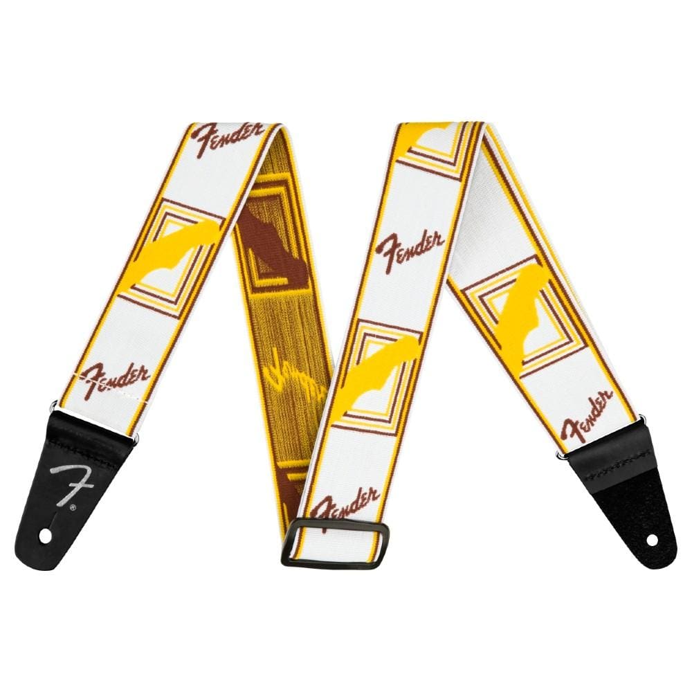 fender guitar straps white fender weighless monogram strap    #color_white