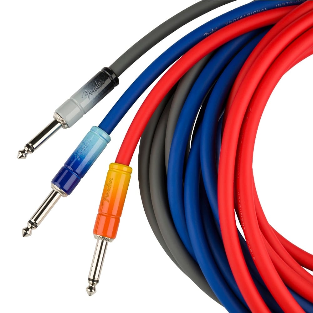 fender instrument cables fender 10' ombre instrument cable   #color_silver-smoke