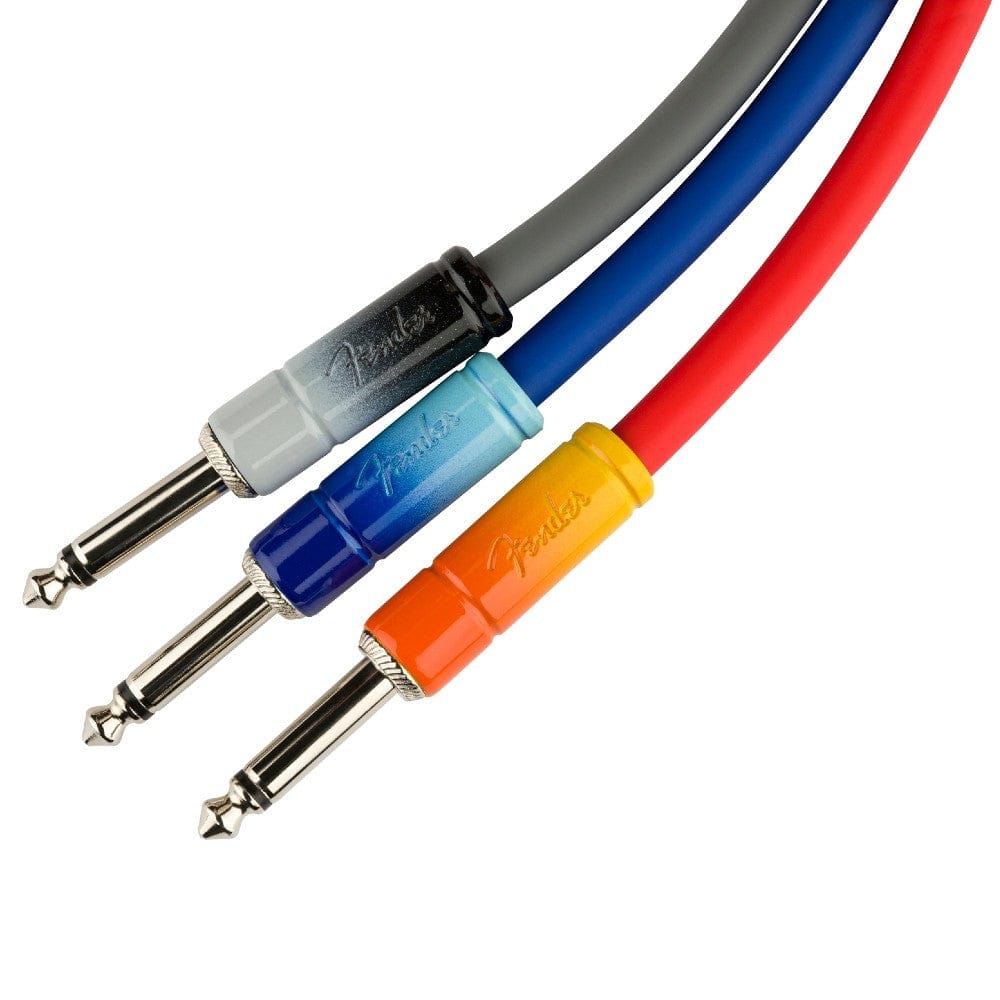 fender instrument cables fender 10' ombre instrument cable   #color_tequila-sunrise