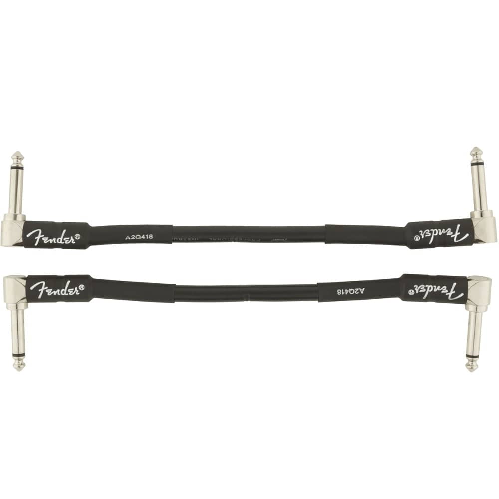 fender instrument cables fender professional series angled to angled 6" instrument cable - pack of 2