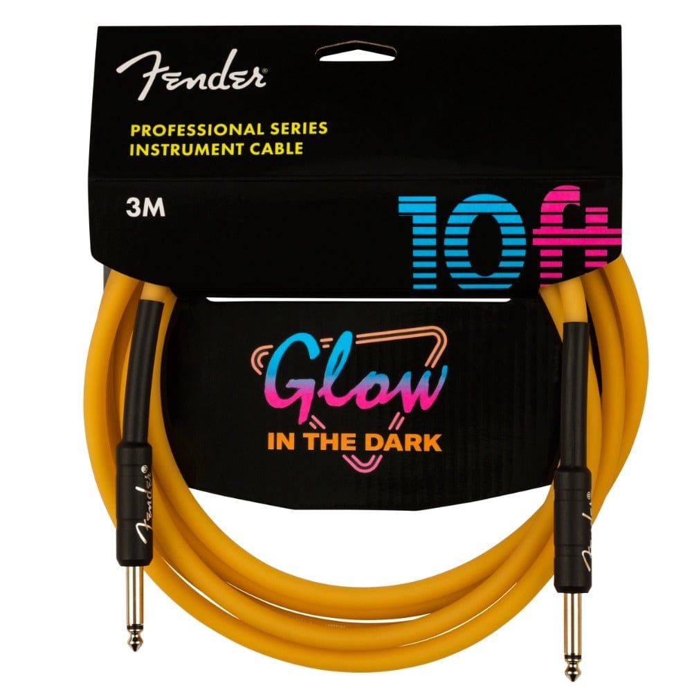 fender instrument cables fender professional series glow in the dark instrument cables    #color_orange