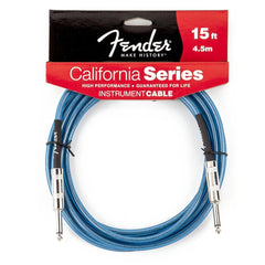 Fender Instrument Cables Lake Placid Blue Fender California Series 15ft Instrument Cable