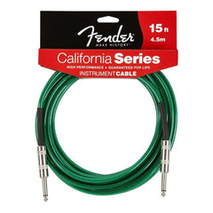 Fender Instrument Cables Surf Green Fender California Series 15ft Instrument Cable