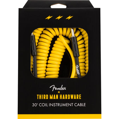 Fender Instrument Cables Yellow Fender X Third Man Hardware 30' Coil Instrument Cable