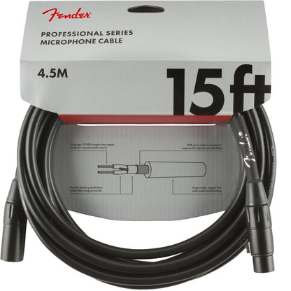 Fender Microphone Cables Fender Professional Series 15' Microphone Cable