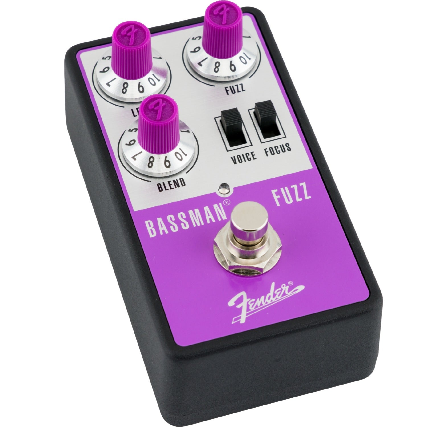 Fender Multi-Effects Pedals Purple and Silver Fender Bassman Fuzz Sound Effect Pedal