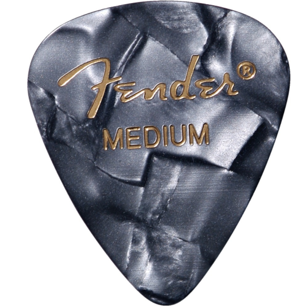 Fender Picks Black Moto Fender Premium Celluloid 351 Shape Picks - Pack of 12
