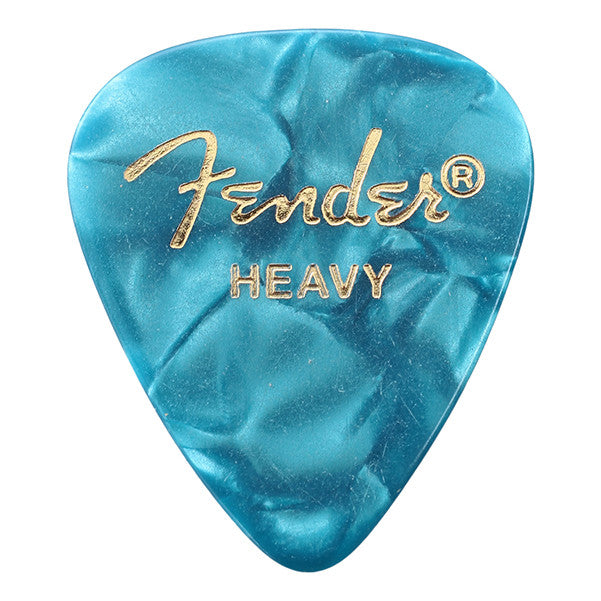 fender picks fender 351 shape premium heavy pick set - ocean turquoise