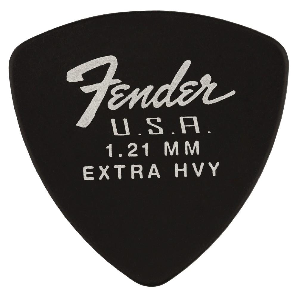 Fender Picks Fender Dura Tone Delrin Guitar Pick 346 Shape- Extra Heavy- Pack of 12- Black