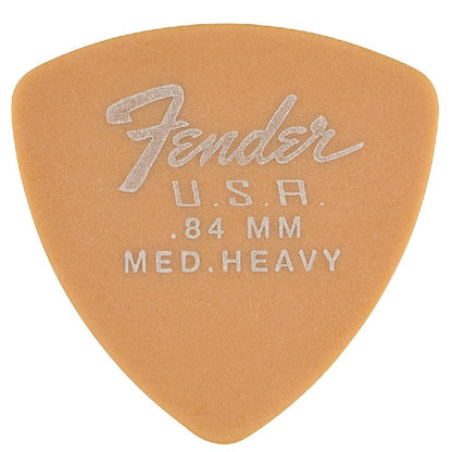 fender picks fender dura tone delrin guitar pick 346 shape- med heavy- pack of 12- butterscotch blonde