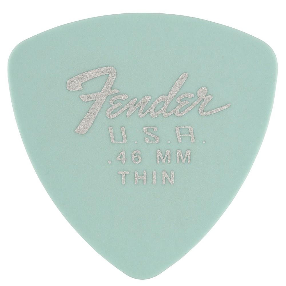 fender picks fender dura tone delrin guitar pick 346 shape- thin- pack of 12- daphne blue